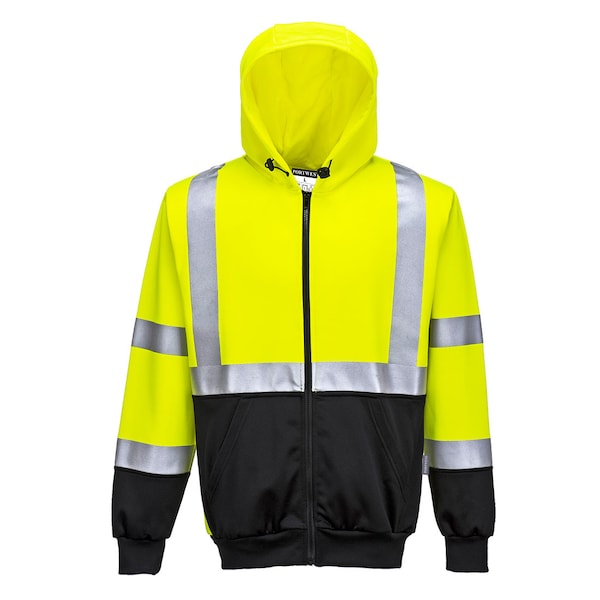 Hi-Vis 2-Tone Zipped Hoodie, XL