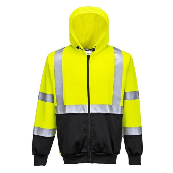 Hi-Vis 2-Tone Zipped Hoodie, XXXL