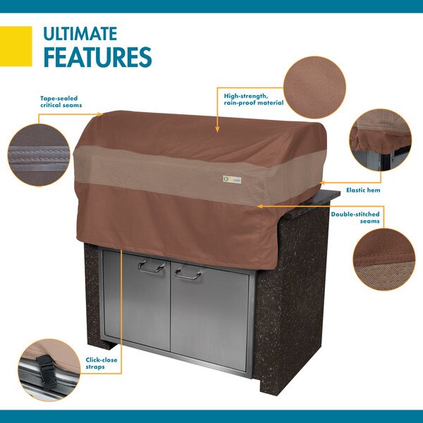 Ultimate Mocha Patio Barbecue Grill Hood Cover, 33