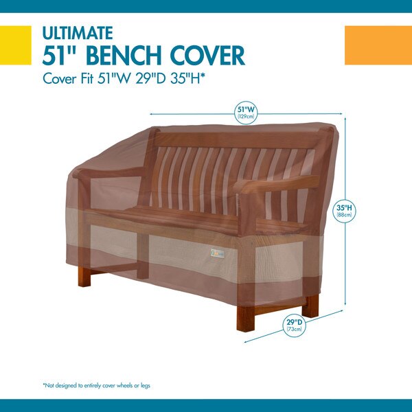 Ultimate Brown Patio Bench Cover, 51