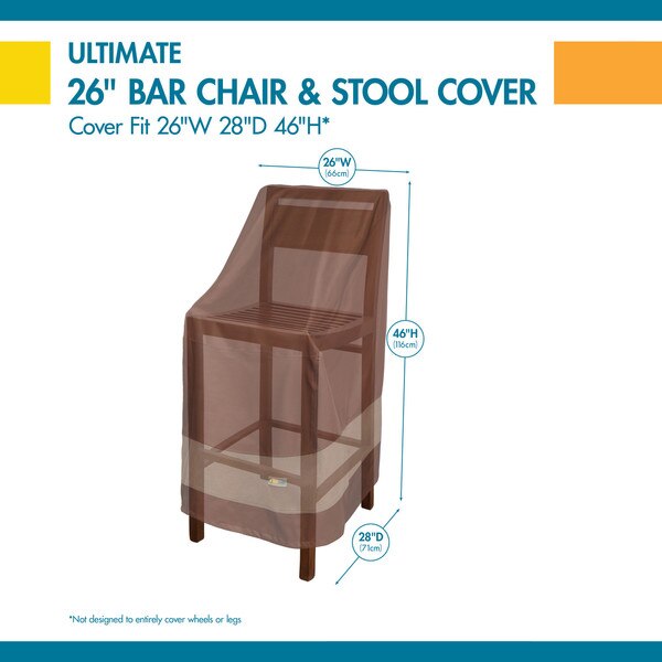 Ultimate Brown Patio Stool Cover, Ultimate, 26