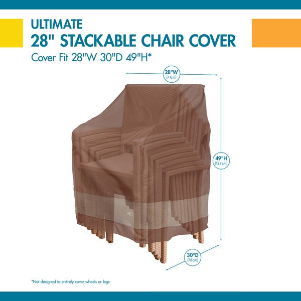 Ultimate Mocha Patio Stackable Chair Cover, Ultima, 30
