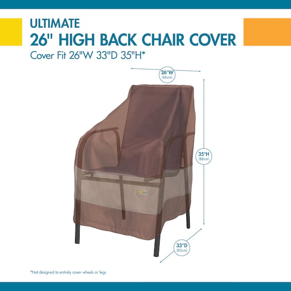 Ultimate Brown Patio High Back Chair Cover, Ultima, 28