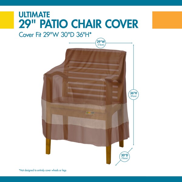 Ultimate Mocha Patio Chair Cover, 29