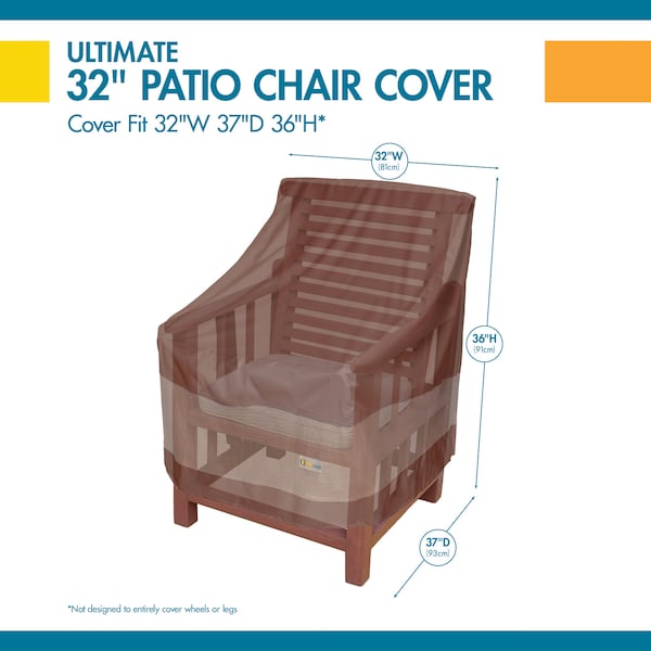 Ultimate Mocha Patio Chair Cover, 32