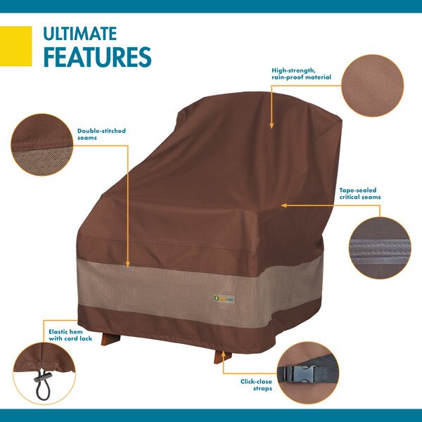 Ultimate Brown Patio Adirondack Chair Cover, Ultim, 34