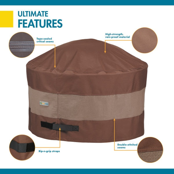 Ultimate Mocha Patio Round Fire Pit Cover, 36