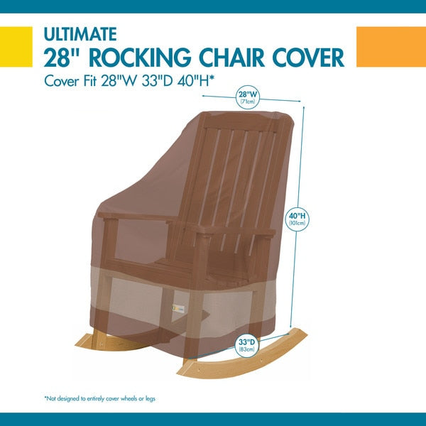 Ultimate Brown Patio Rocking Chair Cover, 28