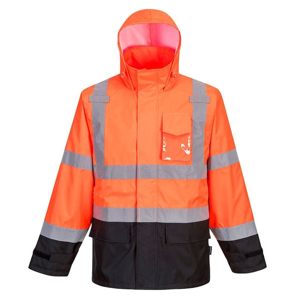 Hi-Vis Contrast Rain Jacket, XL