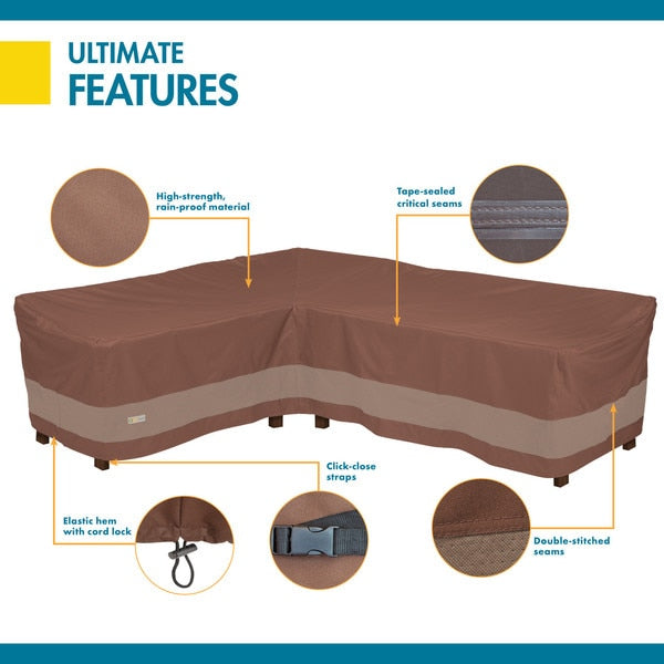 Ultimate Brown Patio Sectional Cover, 83
