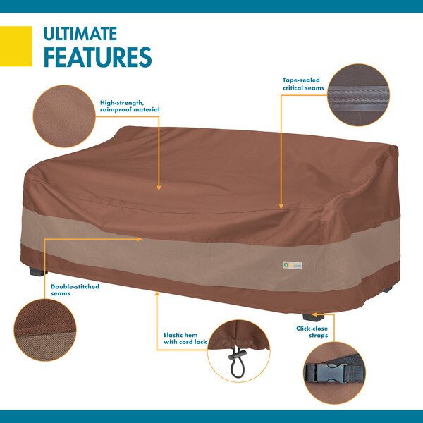 Ultimate Mocha Patio Sofa/Loveseat Cover, 87