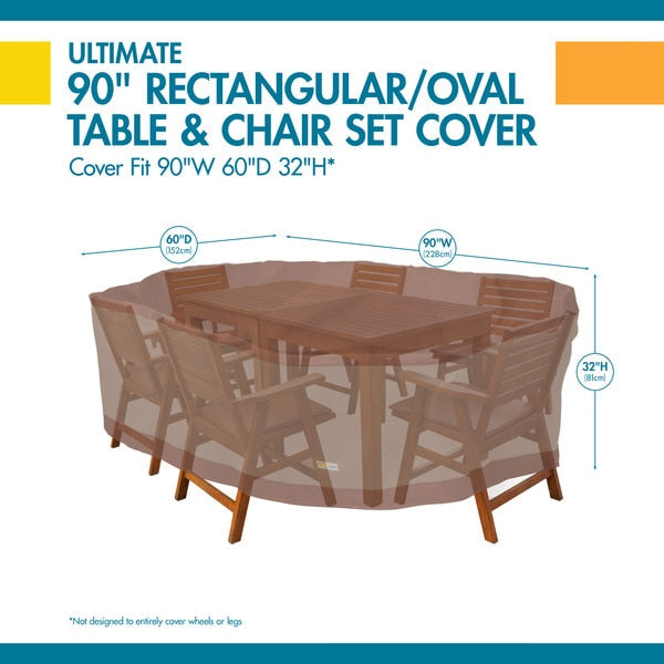 Ultimate Brown Patio Table Set Cover, 90