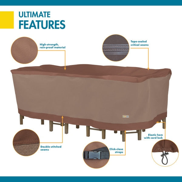 Ultimate Brown Patio Table Set Cover, 90