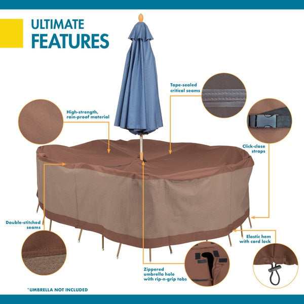 Ultimate Brown Patio Table Set Cover, 88