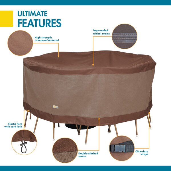 Ultimate Brown Patio Table Set Cover, 72