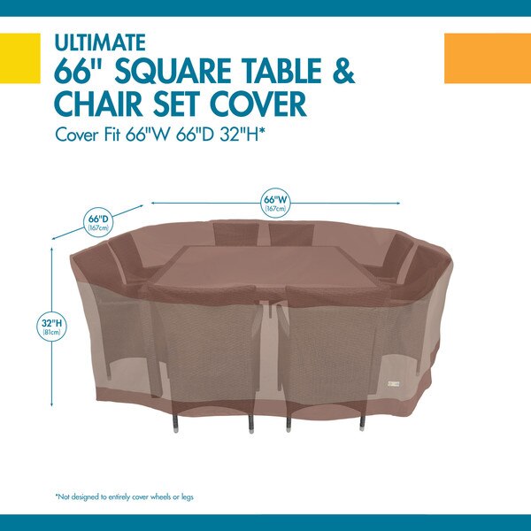Ultimate Brown Patio Table Set Cover, 66