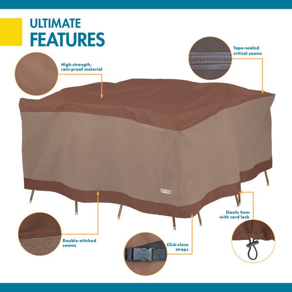 Ultimate Brown Patio Table Set Cover, 66
