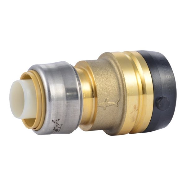 DZR Brass Reducing Coupling, 1-1/4 in Tube Size