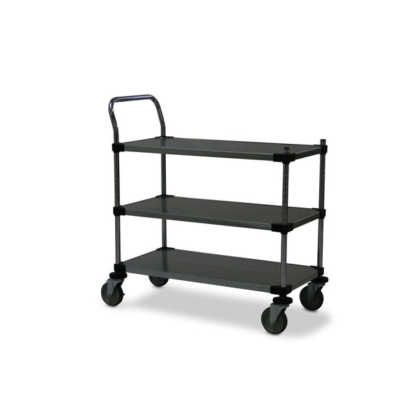 Solid UtilityCart, SglHdl, 3-Shlf, 18x48x40