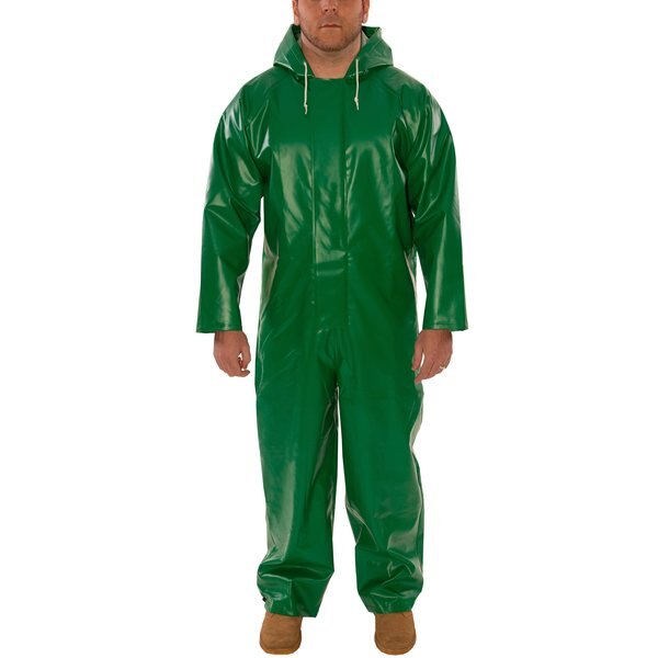 Safetyflex FR Coverall Rain Suit, Green, XL