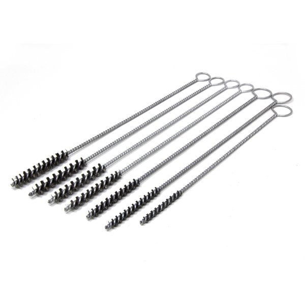 VGCK- 7 Piece Carbon Steel Twisted Wire Tube Brush Kit For Valve Guides With Ring Handles