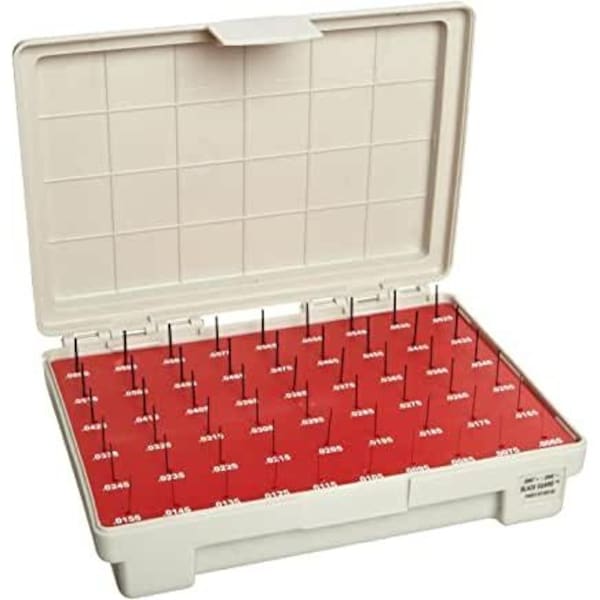 Pin Gauge Set, Tool Steel, 55 pcs.