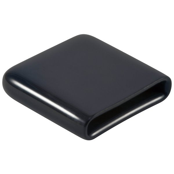 Vinyl Rect Cap - Flat End, Black, Vinyl 750 PK