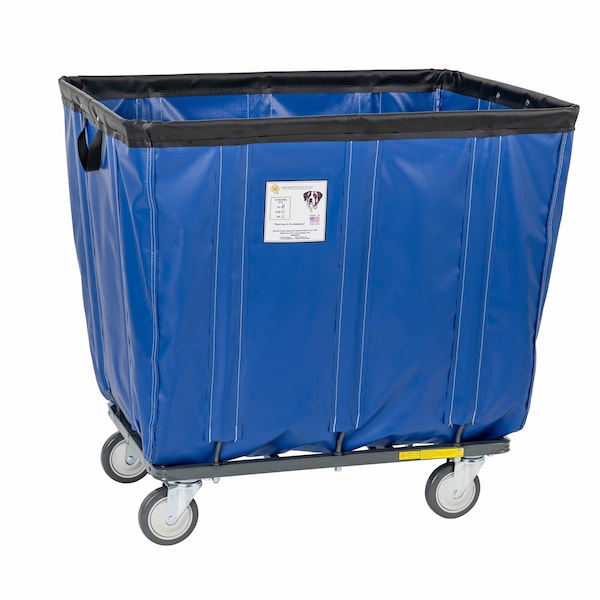 Vinyl Basket Truck with Steel Base, 12 Bushel, Blue