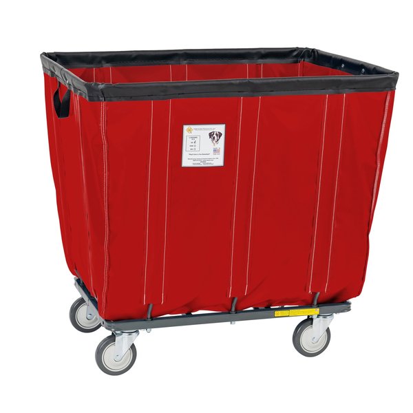 Vinyl Basket Truck with Steel Base, 12 Bushel, Red