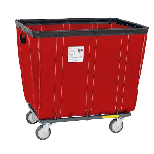 Vinyl Basket Truck with Steel Base, 20 Bushel, Red