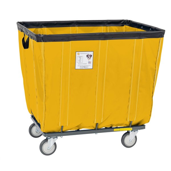 Vinyl Basket Truck with Steel Base, 16 Bushel, Yellow