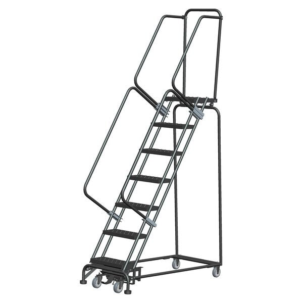 Lockstep Rolling Ladder, Steel, 70 in.H