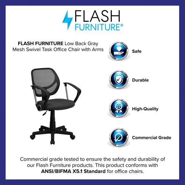 Mesh Task Chair, 15-1/2