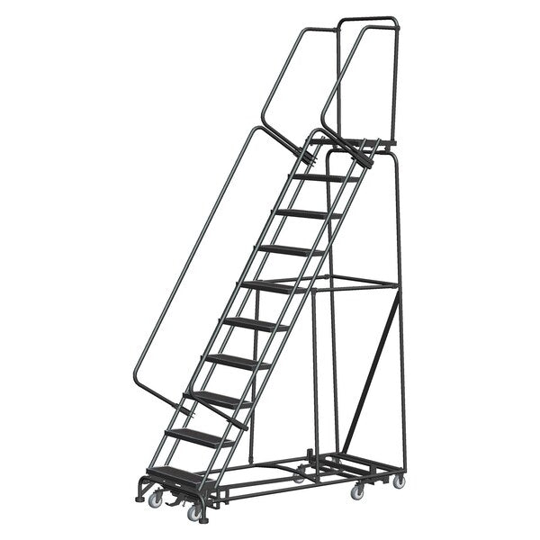 Lockstep Rolling Ladder, Steel, 100 in.H