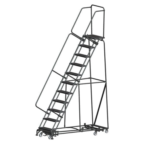 Lockstep Rolling Ladder, Steel, 110 in.H