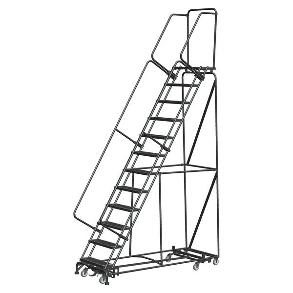 Lockstep Rolling Ladder, Steel, 120 in.H