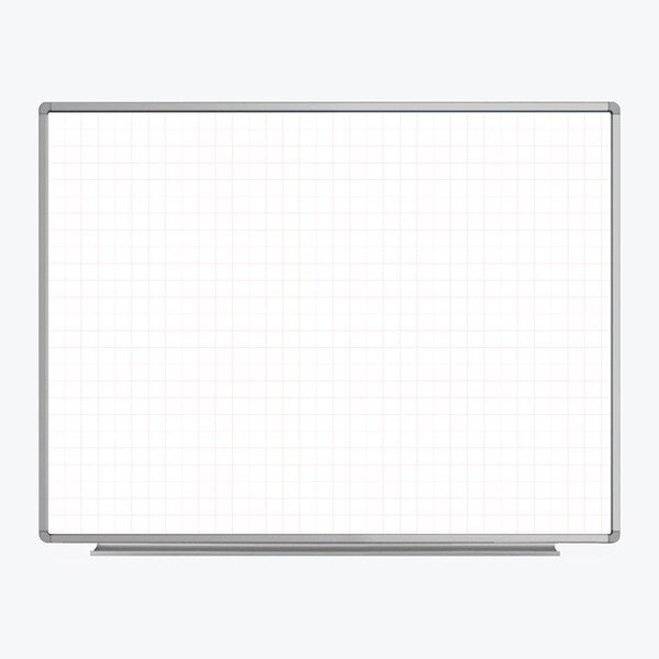 Wall-Mounted Magnetic Ghost Grid Whiteboard, 48â x 36â