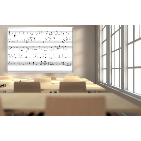 Wall-Mount Music Whiteboard, 72