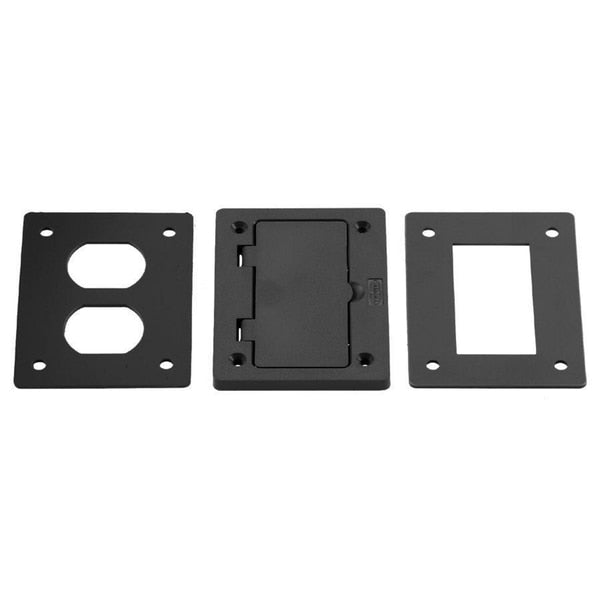Plastic Black Rectangular Floor Plate