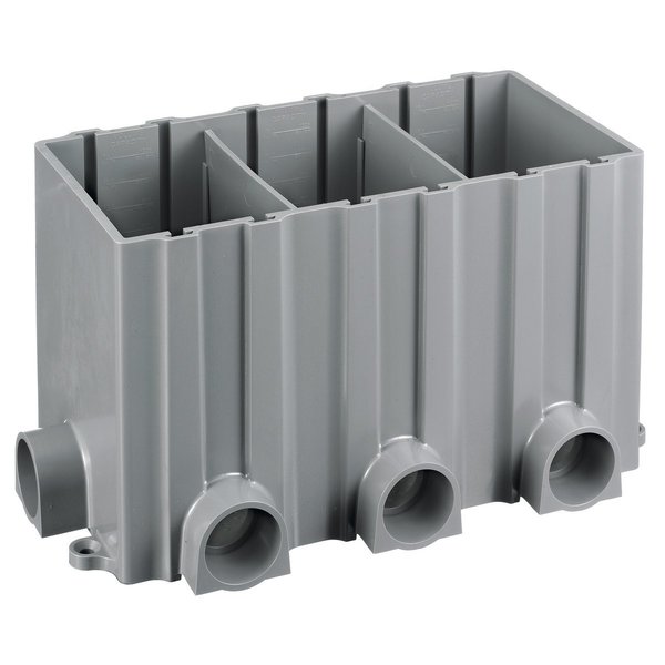 Floor Box 14.3 Cubic In 3-Gang Pvc