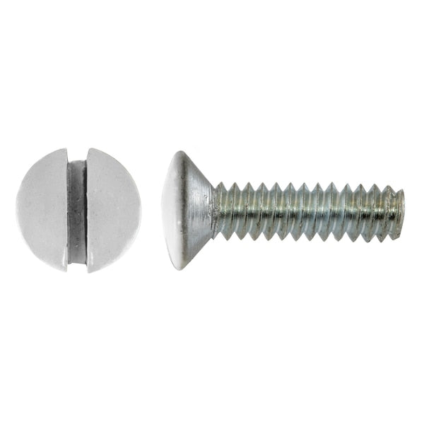Machine Screw, Plain Steel, 100 PK