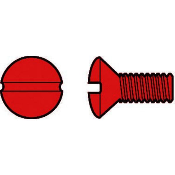 Plate Screws, Nylon, Red, PK100