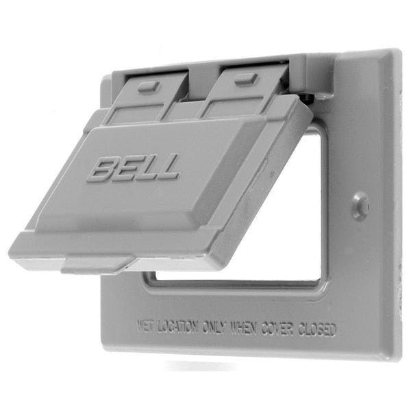 Duplex Opening Wall Plates, Number of Gangs: 1 Aluminum