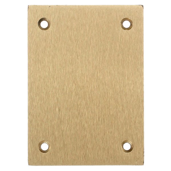 Rect Brass Blank Floor Box Cover