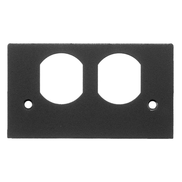 Duplex Receptacle Opening, Aluminum, Black