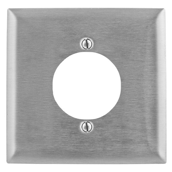 Wall Plates and Boxes, Number of Gangs: 2 Stainless Steel, Brushed Finish, Silver
