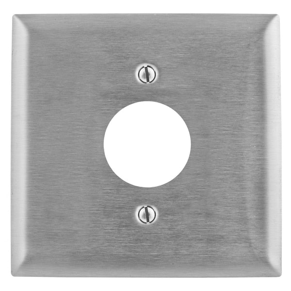 Opening Wall Plates, Number of Gangs: 2 Stainless Steel, Brushed Finish