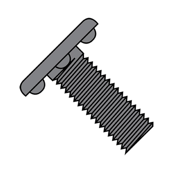 Weld Stud, #10-32, 0.813 in, Bottom Projection, Steel, Plain Finish, 3000 PK