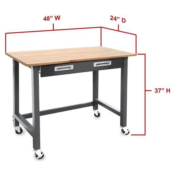Wood Top Workbench, Satin
