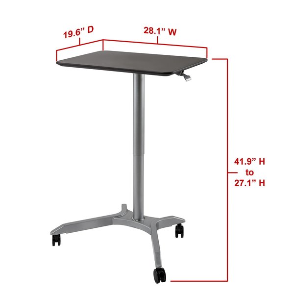 Sit Stand Mobile Adjustable Lapt